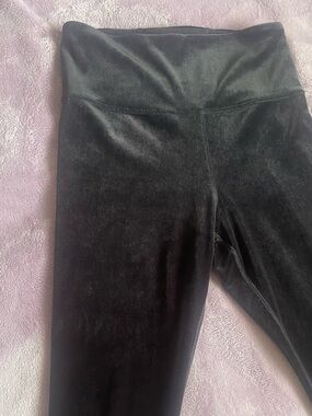 Athleta Elation Velvet Leggings XS Black High Rise Velour Soft